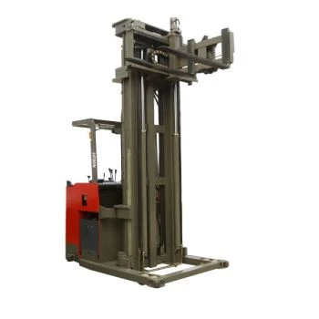 Lorong Sempit 3 Way Electric Pallet Stacker Swing Reach Truck
